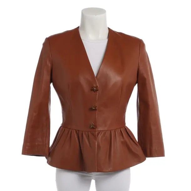 Lederjacke in Braun, Leder, Elisabetta Franchi