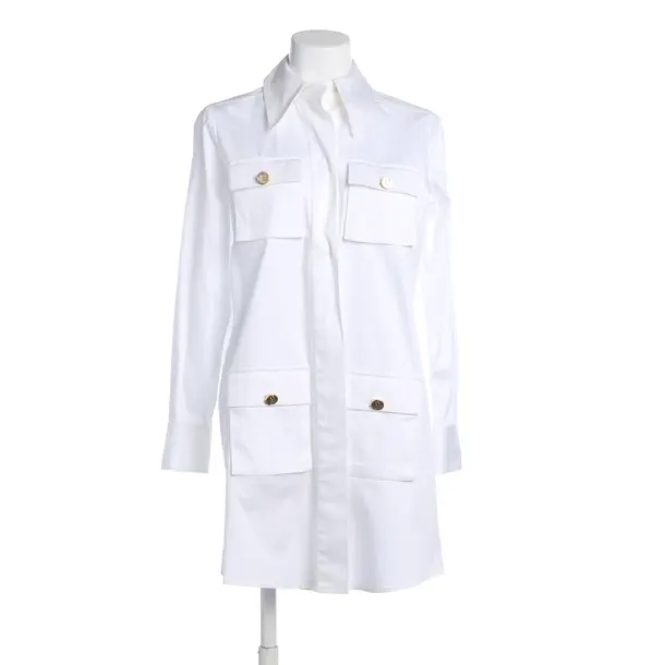 Dress, in White, Polyester, Elisabetta Franchi