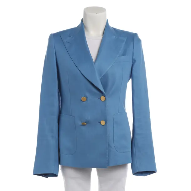 Blazer in Blue, Linen, Tagliatore