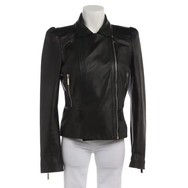 Lederjacke in Schwarz, Leder, Elisabetta Franchi