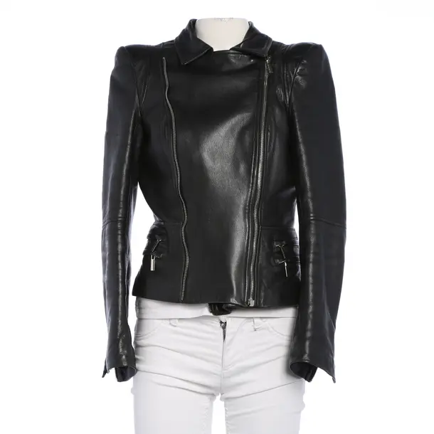 Lederjacke in Schwarz, Leder, Elisabetta Franchi