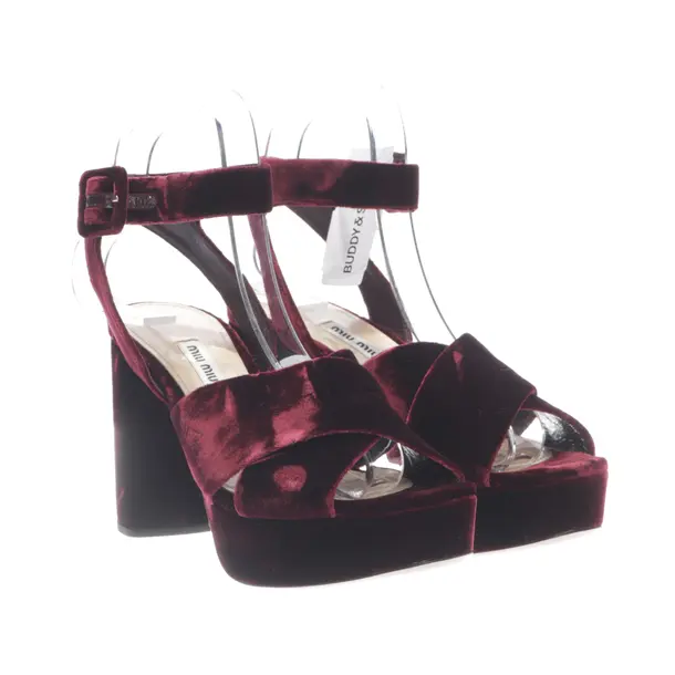 Heeled Sandals, in Bordeaux, Miu Miu