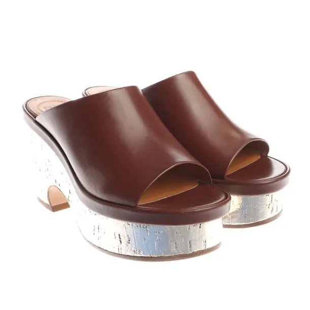 Heeled Sandals in Brown, , Chloé