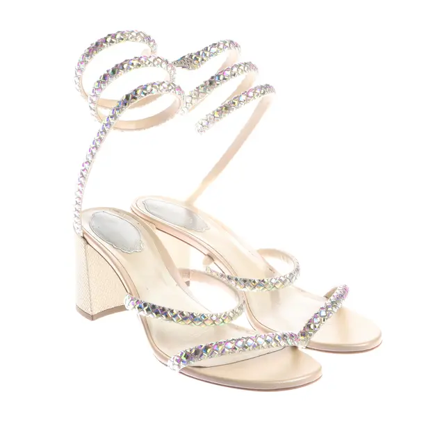 Heeled Sandals in Metallic, , René Caovilla