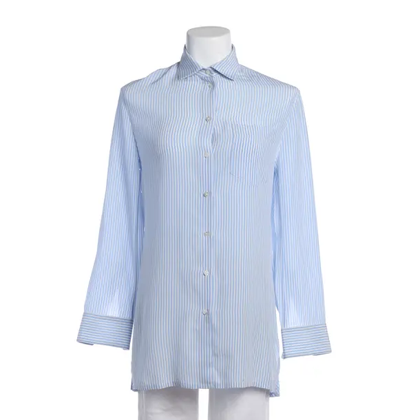 Bluse in Blau, Seide, Valentino