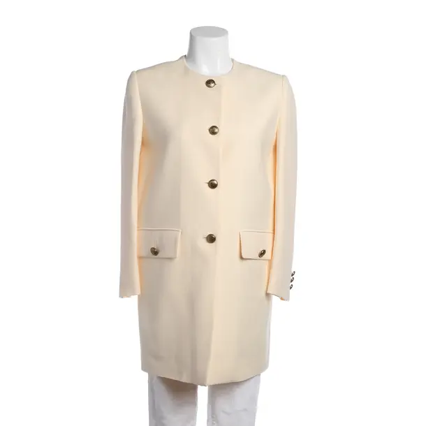 Mid-Season Coat in White, Wool, Prada