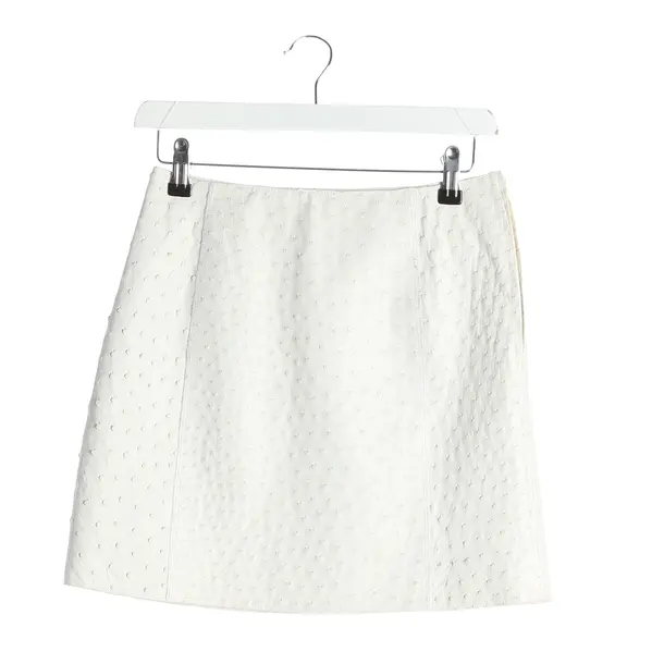 Gonna, in Bianco, Pelle, Prada