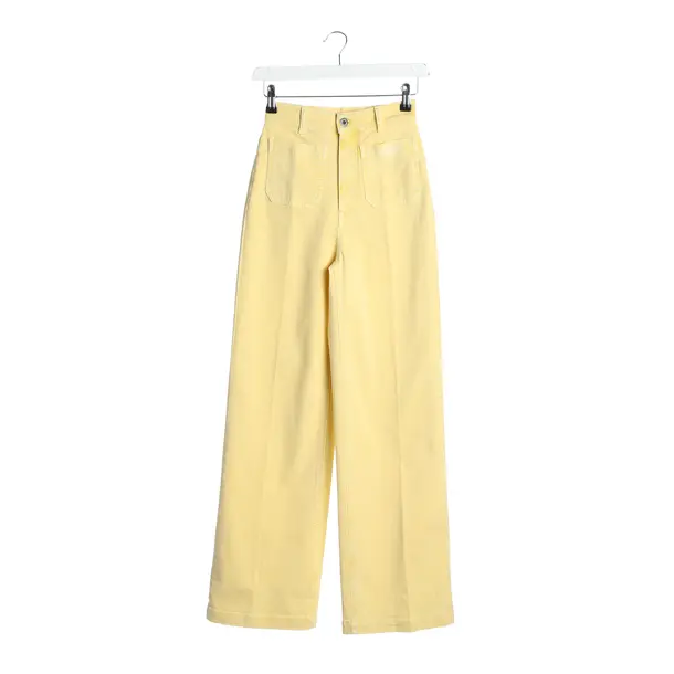 Jeans Bootcut, in Gelb, Baumwolle, Miu Miu