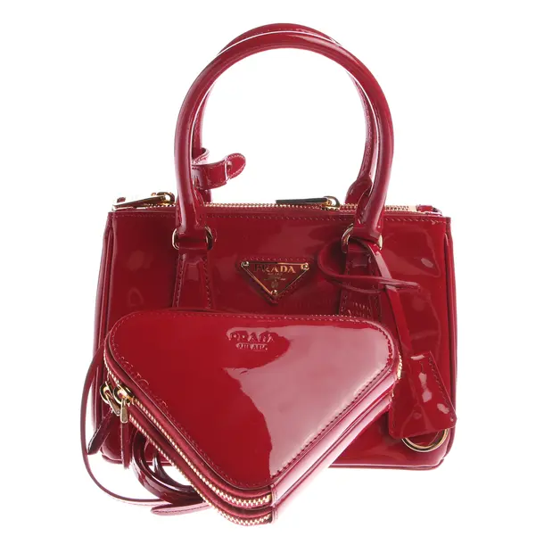 Borsetta, in Rosso, Pelle, Prada