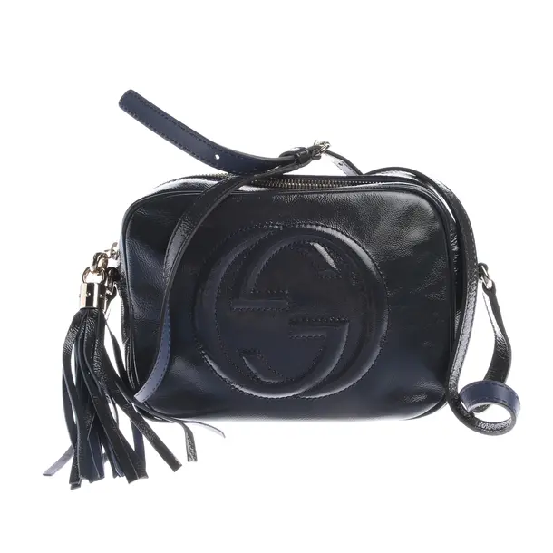 Schultertasche, in Navy, Leder, Gucci