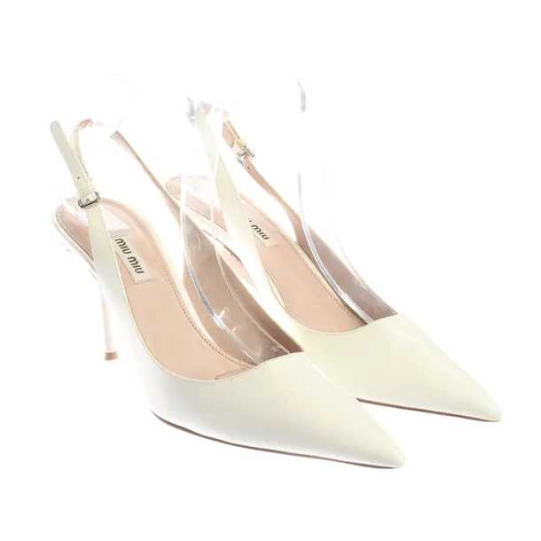 Slingbacks in White, , Miu Miu