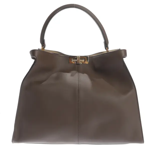 Handtasche, in Hellbraun, Leder, Fendi