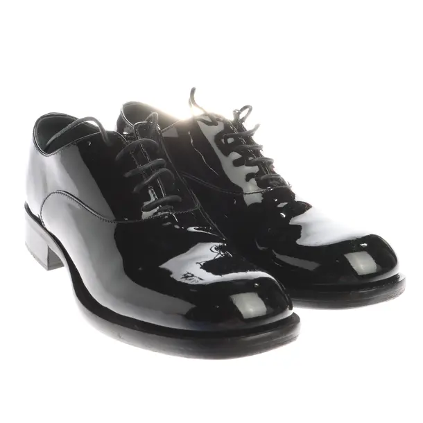 Lace up Shoes in Black, , Prada