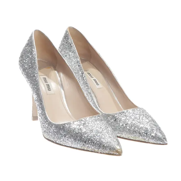 Pumps in Metallic, , Miu Miu