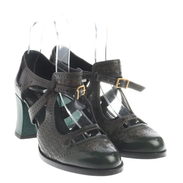 Ankle Pumps, in Dunkelgrün, Fendi