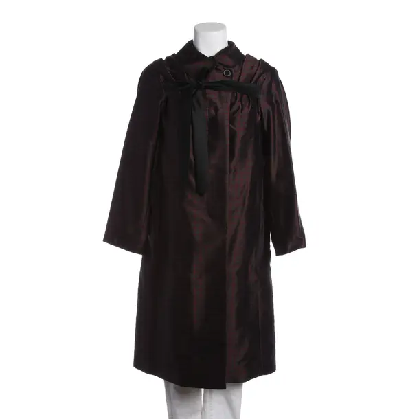 Mid-Season Coat in Brown, Silk, Dries van Noten