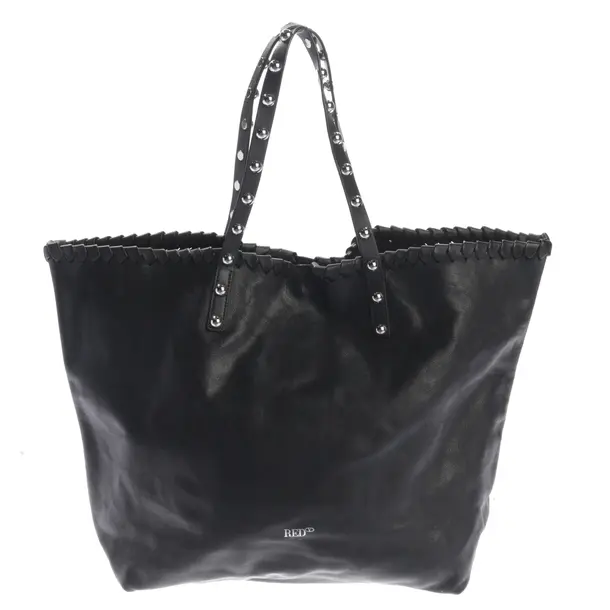 Shopper Bag, in Black, Leather, Red Valentino