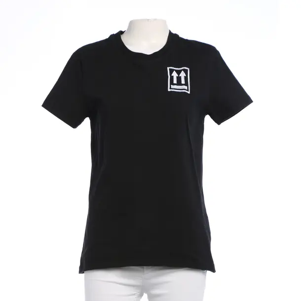 Shirt in Black, Cotton, Off-White