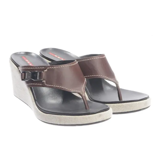 Wedges in Brown, , Prada Linea Rossa