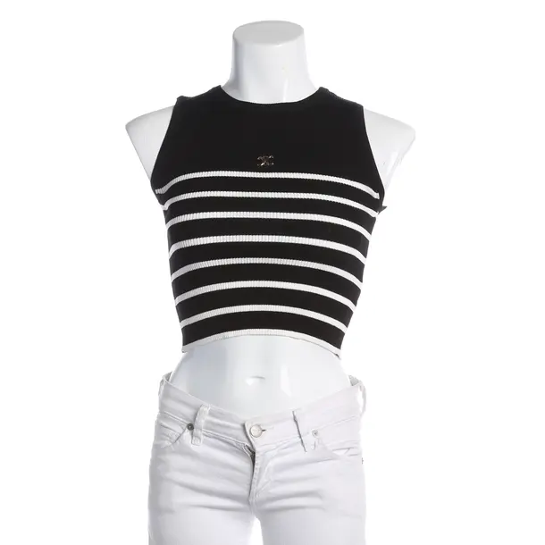 Top, in Black, Viscose, Céline