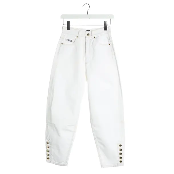 Pants, in White, Polyester, Versace Jeans Couture