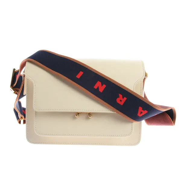 Umhängetasche, in Cream, Leder, Marni