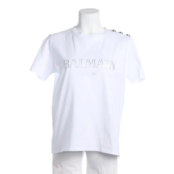 Shirt, in White, Cotton, Balmain