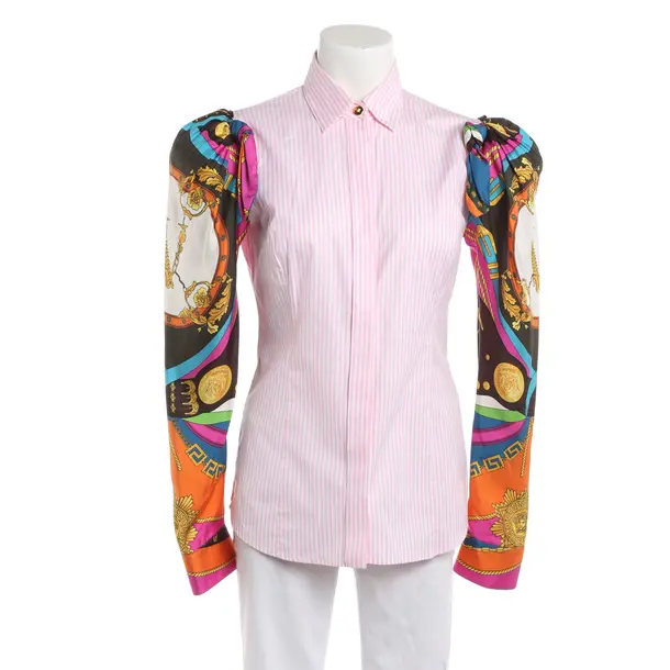 Bluse, in Mehrfarbig, Baumwolle, Versace