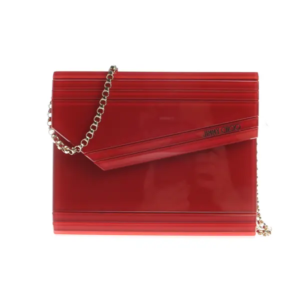 Abendtasche, in Rot, Polyamid, Jimmy Choo