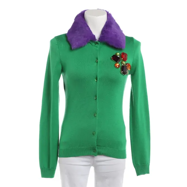 Cardigan, in Green, Wool, Boutique Moschino