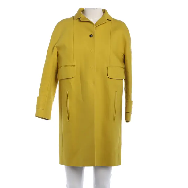 Mid-Season Coat, in Yellow, Cotton, Carven