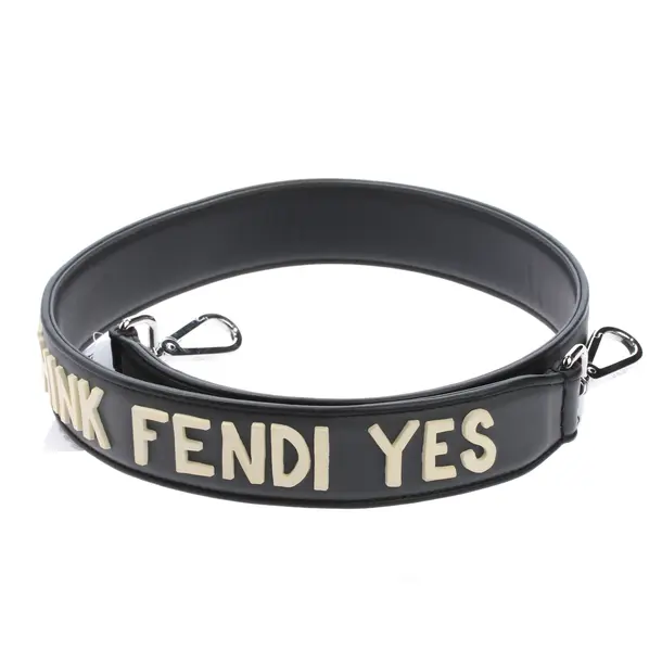 Shoulder Strap, in Black, Leather, Fendi