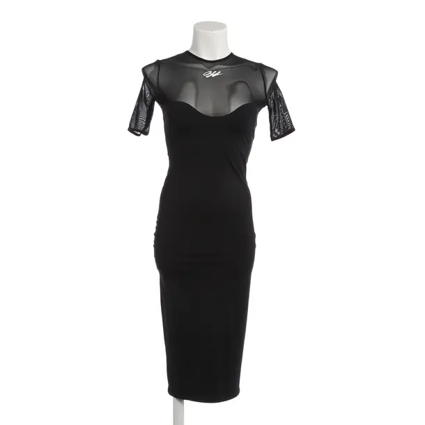 Dress, in Black, Polyamide, Off-White