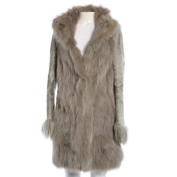 Fur Coat, in Gray, Fur, Dondup