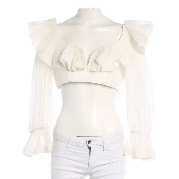 Bluse, in Cream, Polyester, Zimmermann