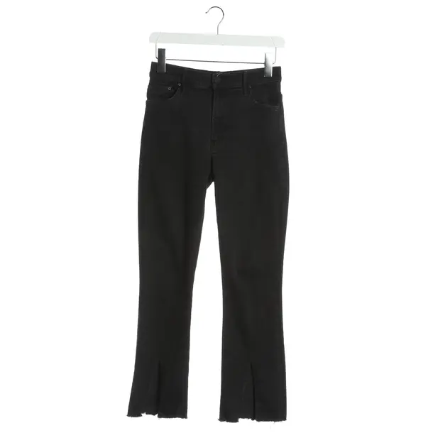 Straight Fit Jeans, in Black, Cotton, Mother