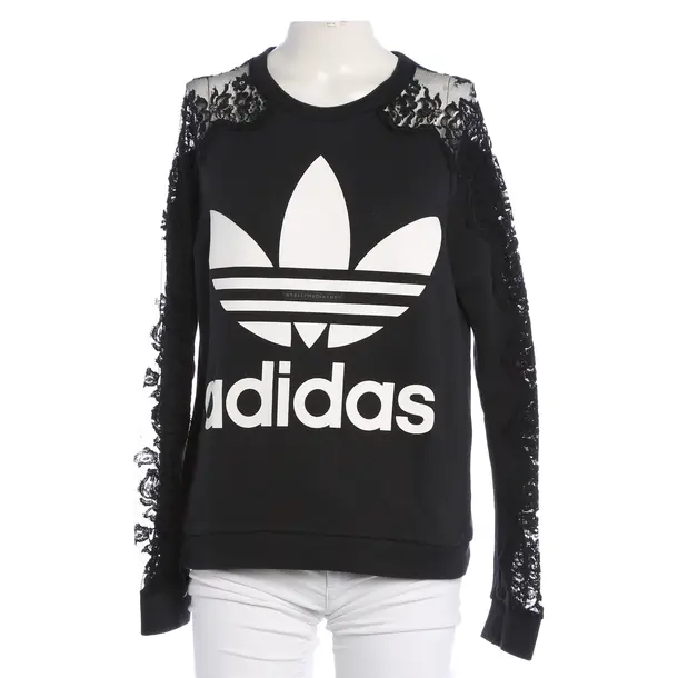 Sweatshirt, in Schwarz, Baumwolle, Adidas by Stella McCartney