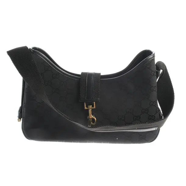 Schultertasche, in Schwarz, Baumwolle, Gucci