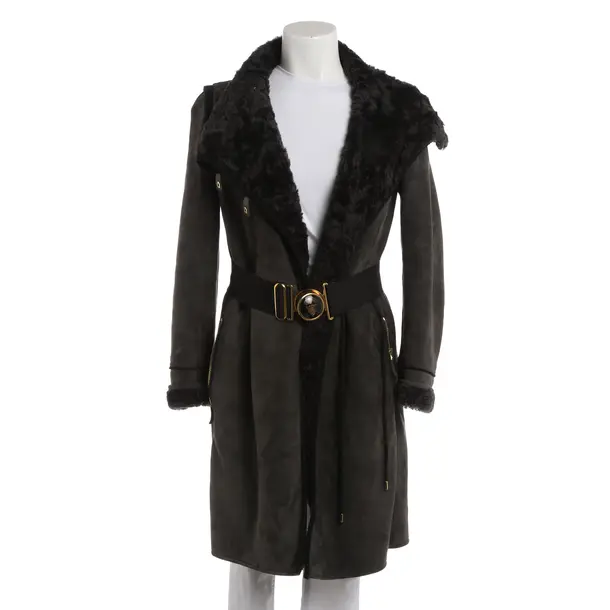 Leather Coat, in Dark Gray, Leather, Gucci