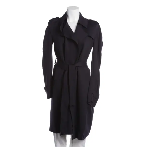 Mid-Season Coat, in Navy, Polyamide, Harris Wharf London