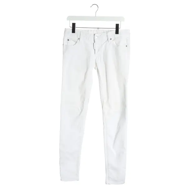 Skinny Jeans, in White, Cotton, Dsquared