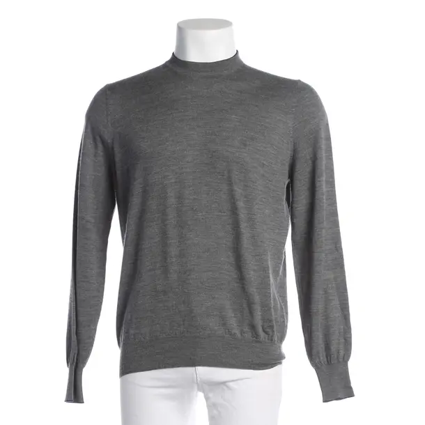 Jumper, in Gray, Wool, Brunello Cucinelli
