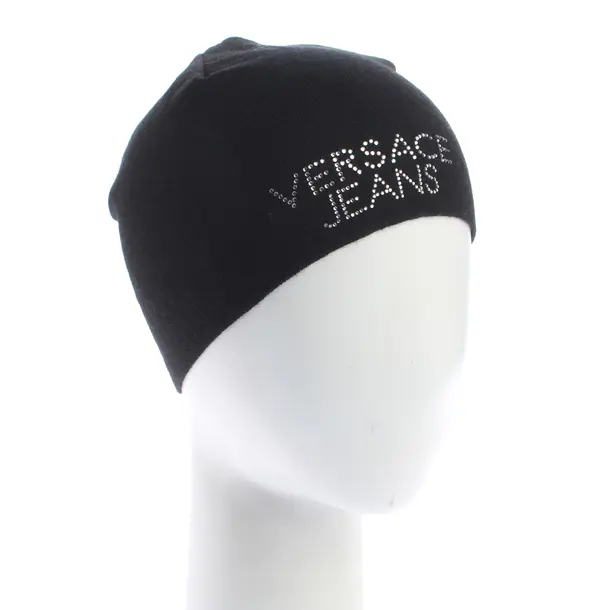 Mütze, in Schwarz, Baumwolle, Versace Jeans