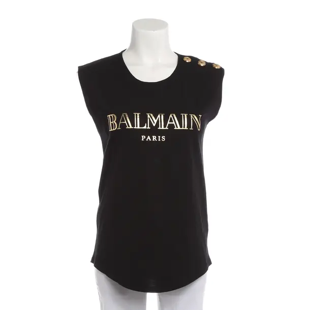 Top, in Schwarz, Baumwolle, Balmain