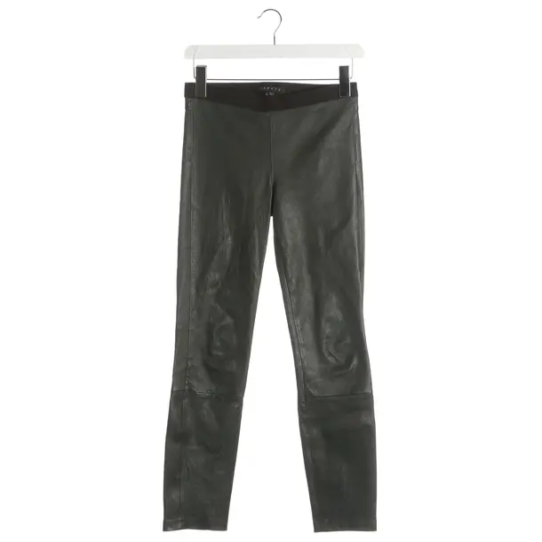 Pants, in Dark Green, Leather, Theory