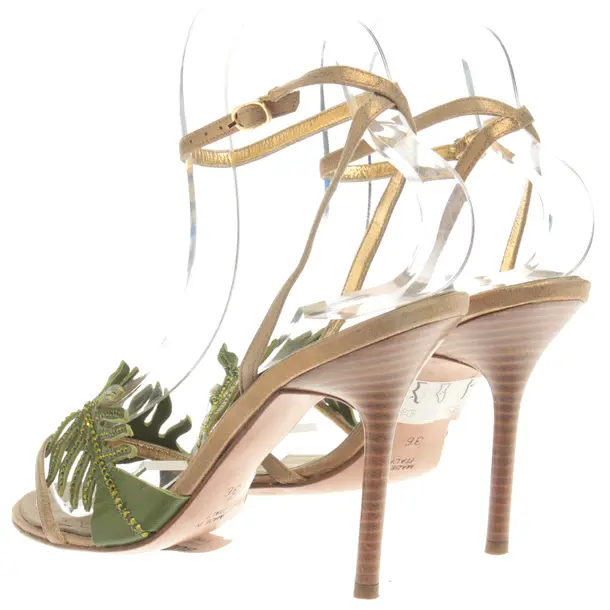 Sandaletten, in Grün, René Caovilla