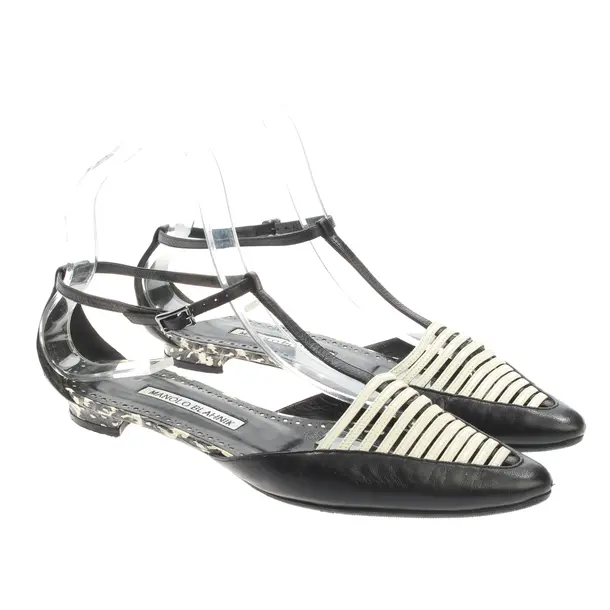 Halbschuhe, in Weiß, Manolo Blahnik