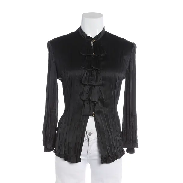 Bluse, in Schwarz, Seide, Roberto Cavalli