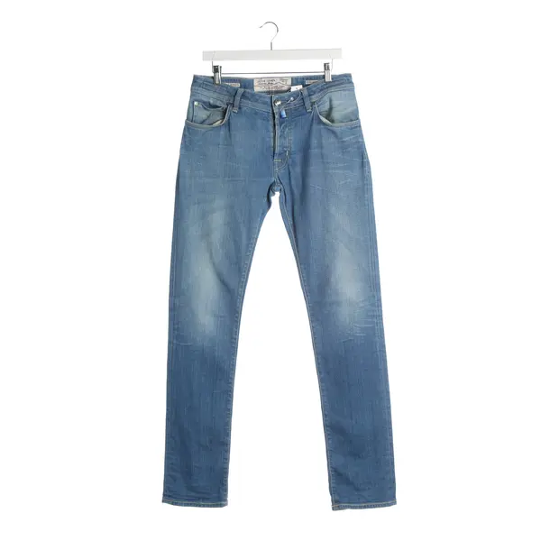 Straight Fit Jeans, in Blue, Cotton, Jacob Cohen
