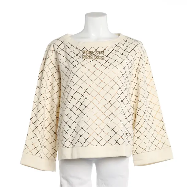 Sweatshirt, in Cream, Baumwolle, Elisabetta Franchi